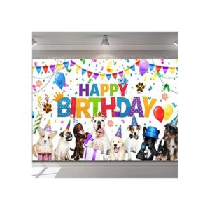 Telón de fondo para perro de feliz cumpleaños pancarta de