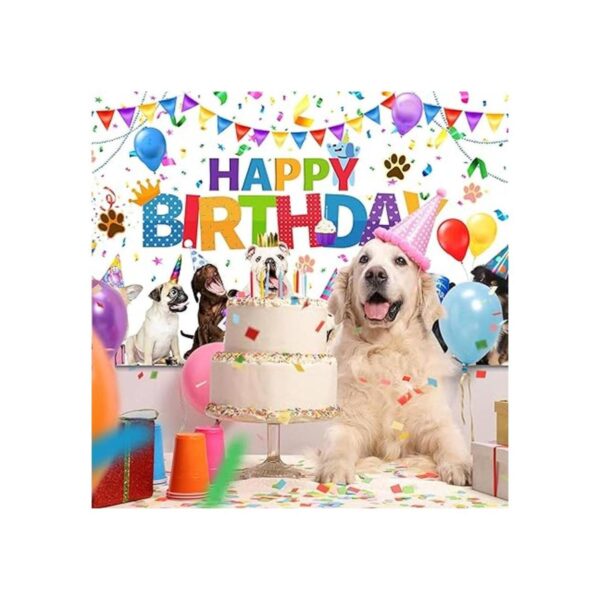 Telón de fondo para perro de feliz cumpleaños pancarta de