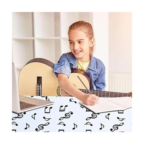 Mantel de plástico desechable de notas musicales de 108 x_4