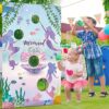 Juegos de lanzamiento de sirena con 3 bolsas de frijoles_5