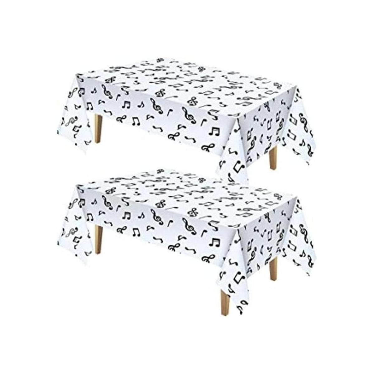Mantel de plástico desechable de notas musicales de 108 x