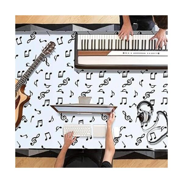 Mantel de plástico desechable de notas musicales de 108 x_3