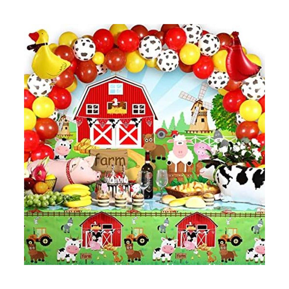 Decoración de fiestas temáticas de animales de granja