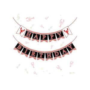 Cartel de fiesta de cumpleaños con temática de cangrejos