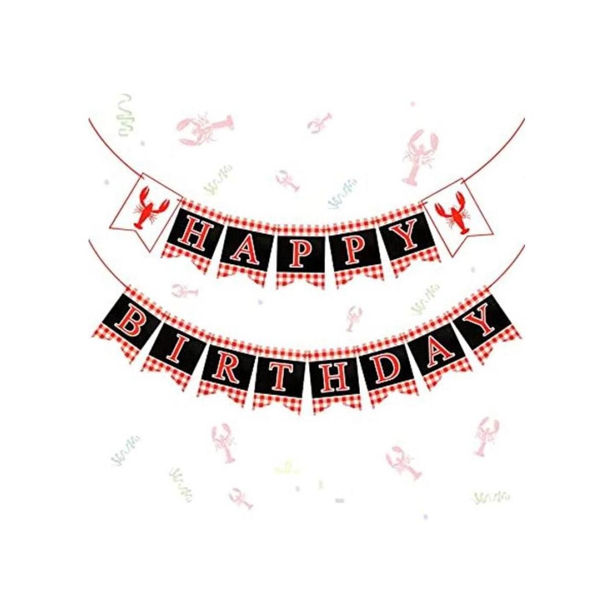 Cartel de fiesta de cumpleaños con temática de cangrejos