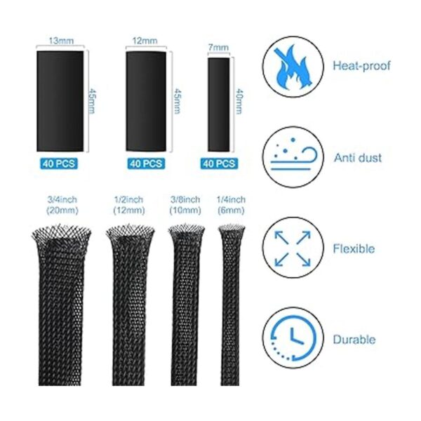 Manga de cable trenzado expandible de 65.6 pies con 120_2