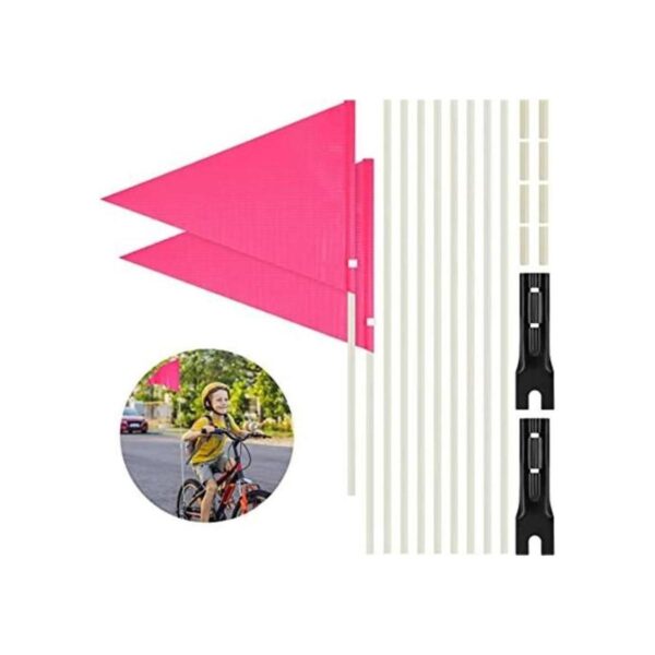 Tatuo 2 banderas de seguridad para bicicleta de 6 pies con
