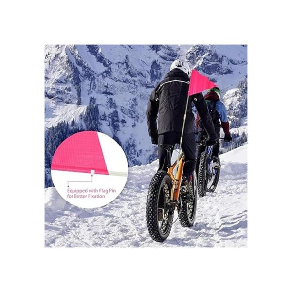 Tatuo 2 banderas de seguridad para bicicleta de 6 pies con