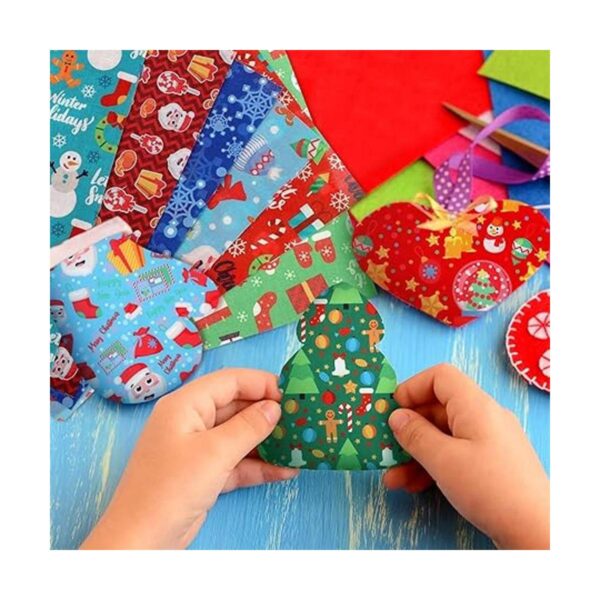 Paquete de 20 piezas de tela de Navidad con cuartos