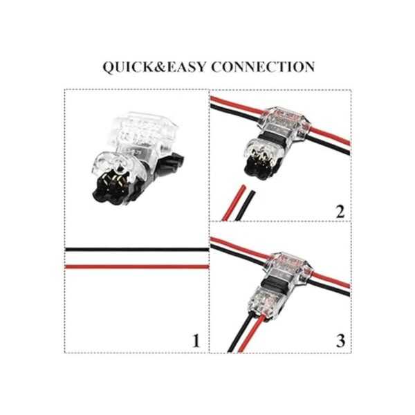 Tatuo 15 piezas de conectores de cable de 2 pines de 2