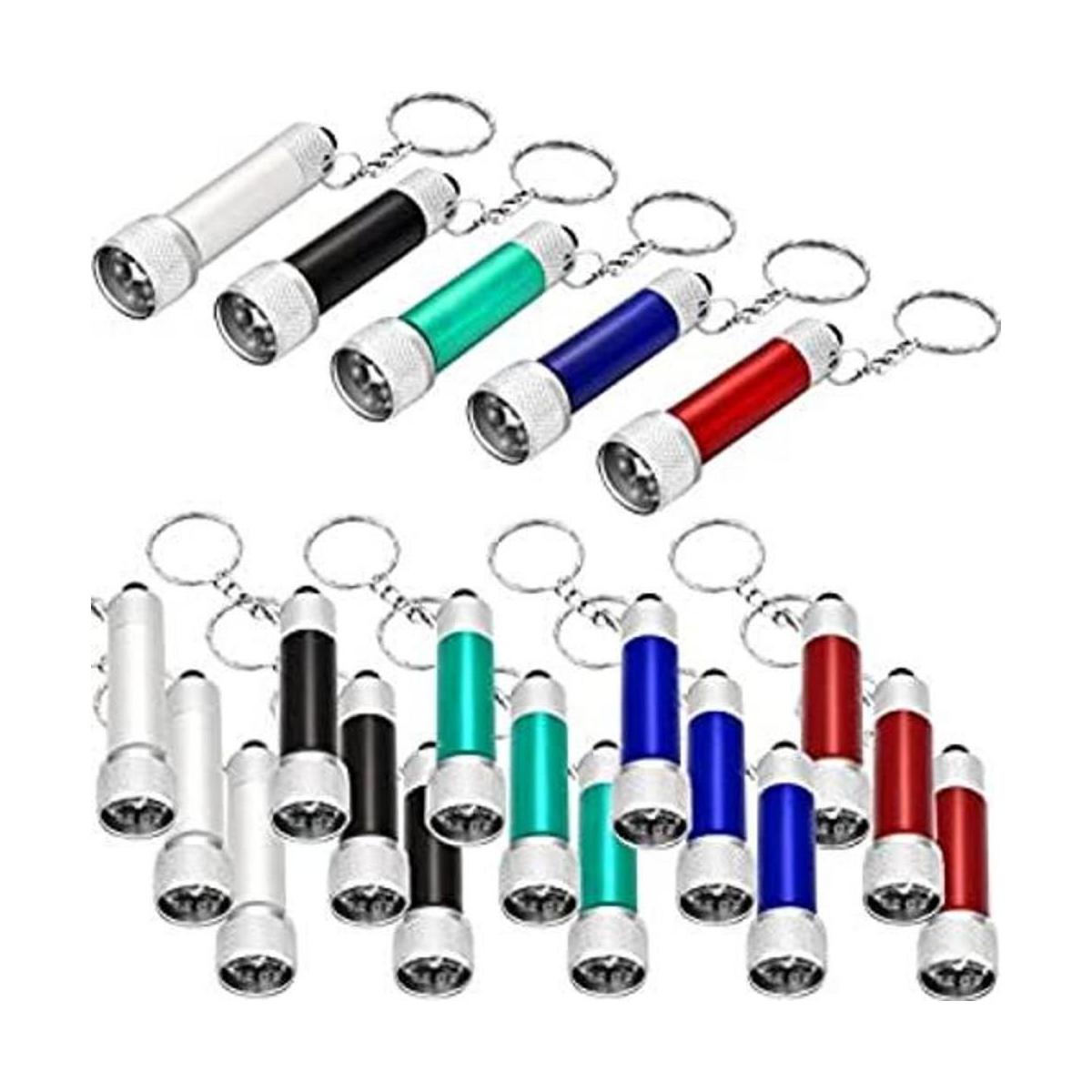 Tatuo Llavero de 20 mini linternas con 5 bombillas LED