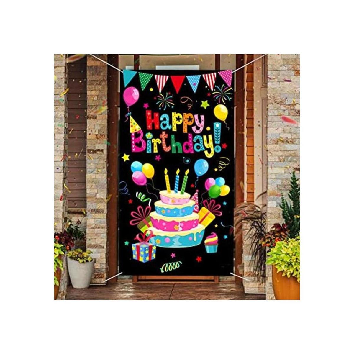Tatuo Cartel colorido de feliz cumpleaños cubierta de