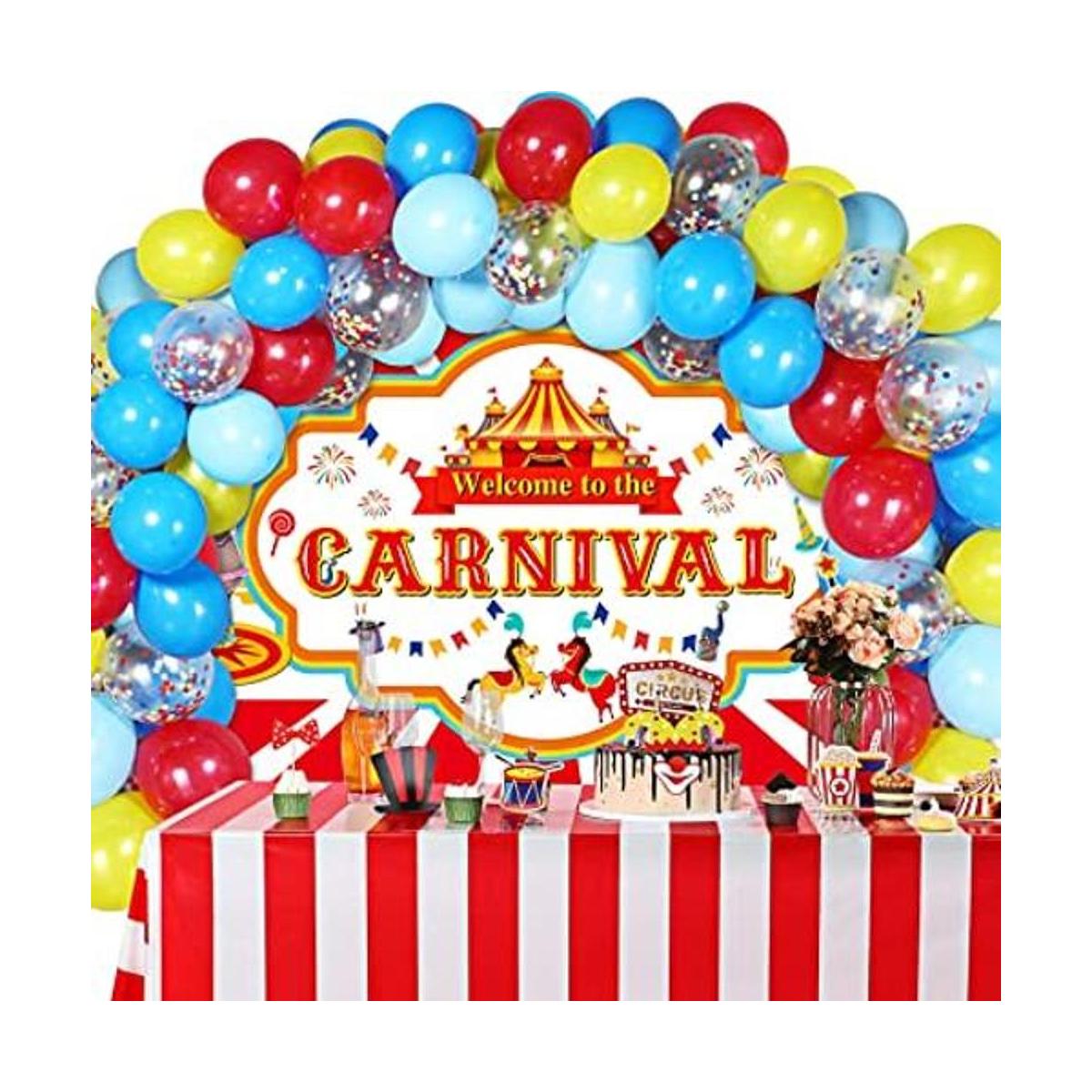 Decoración de fiesta de carnaval de circo incluye kit de