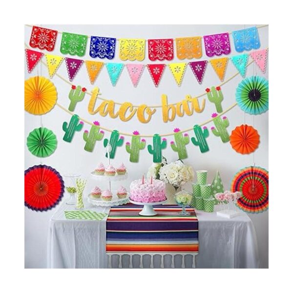 Juego de 39 piezas de decoración de barra de tacos para
