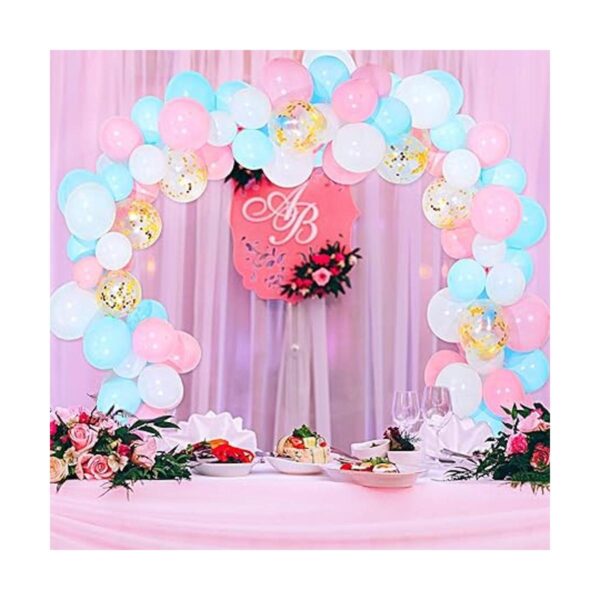 Tatuo 112 piezas bebé azul rosa globo arco kit género