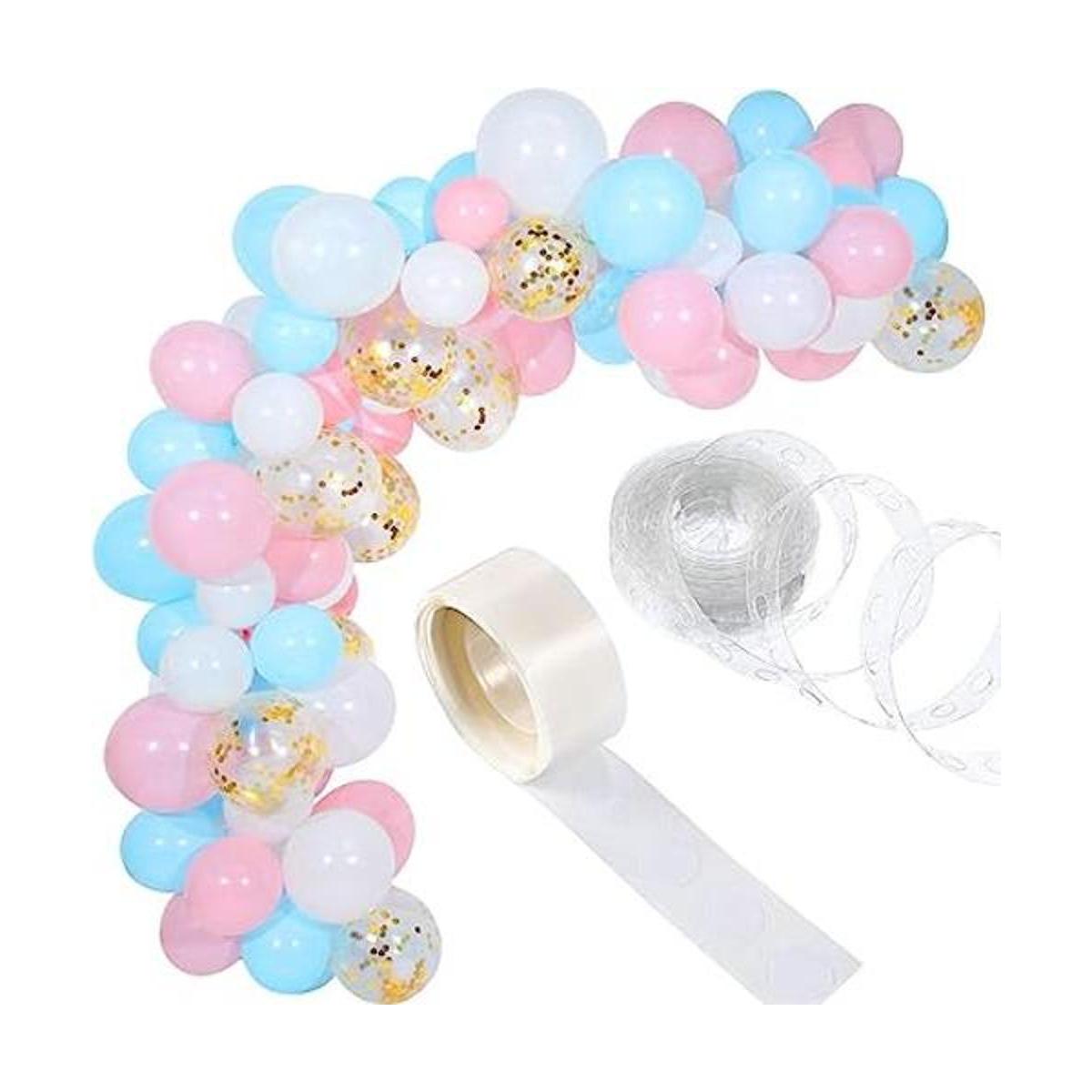 Tatuo 112 piezas bebé azul rosa globo arco kit género