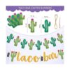 Juego de 39 piezas de decoración de barra de tacos para