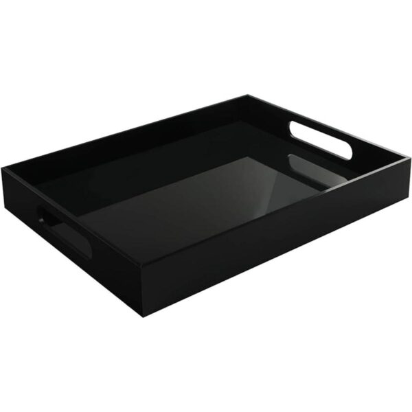 Tasybox Bandeja negra para servir bandejas decorativas de_1