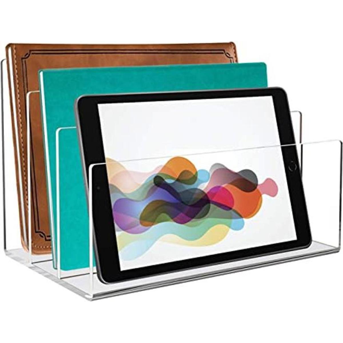 Tasybox Soporte de archivos acrílico organizador de