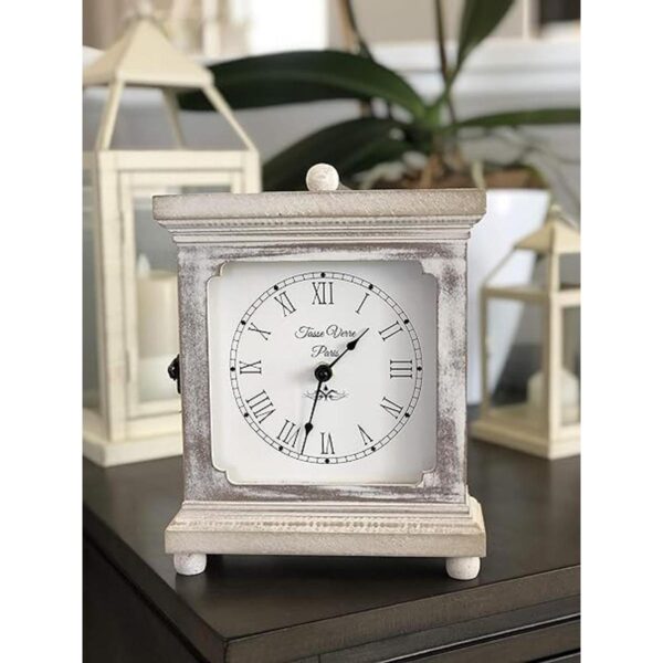 Tasse Verre Reloj rústico de estante silencioso para_4