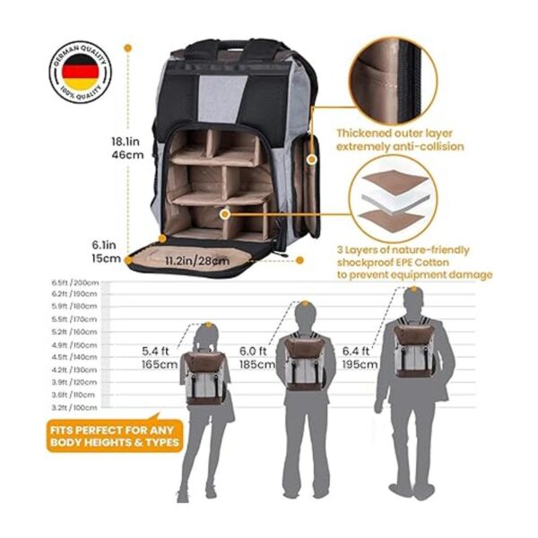 TARION Mochila de cámara impermeable para cámara bolsa_6