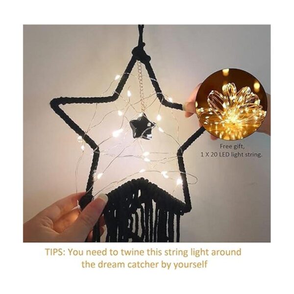 Decoración de atrapasueños con estrella de luna 2 piezas