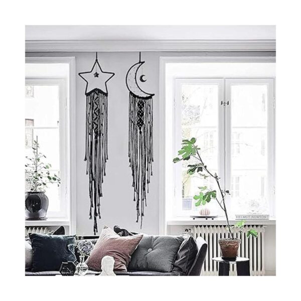 Decoración de atrapasueños con estrella de luna 2 piezas