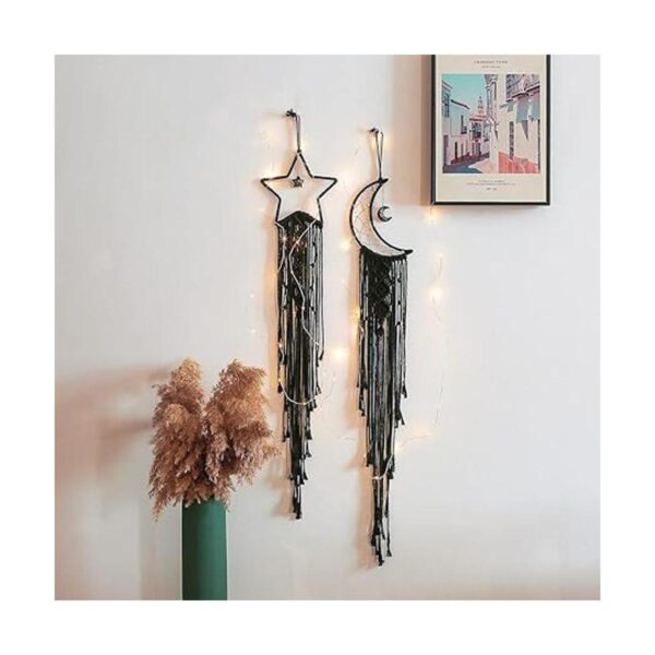 Decoración de atrapasueños con estrella de luna 2 piezas