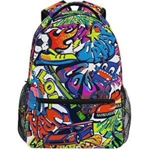Tarity Cool Graffiti mochila escolar para niños y niñas