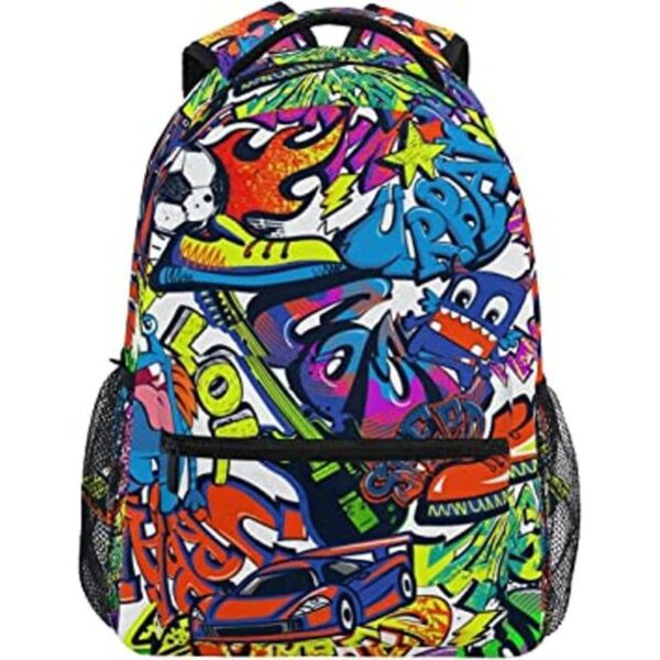 Tarity Cool Graffiti mochila escolar para niños y niñas