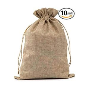 Bolsas de arpillera con cordón de 8x12 reutilizables_1