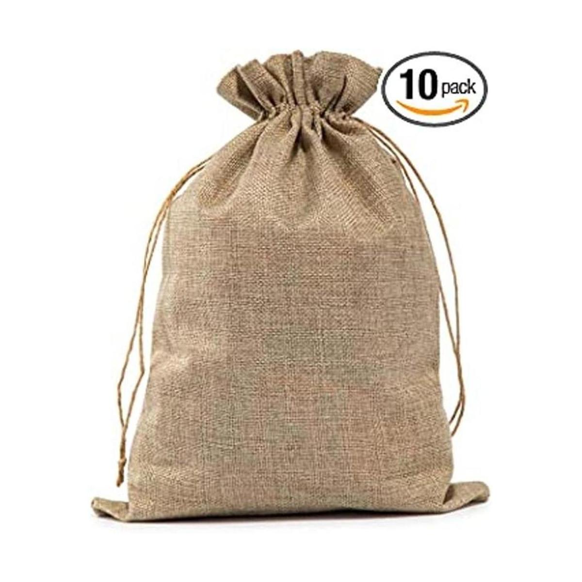Bolsas de arpillera con cordón de 8x12 reutilizables