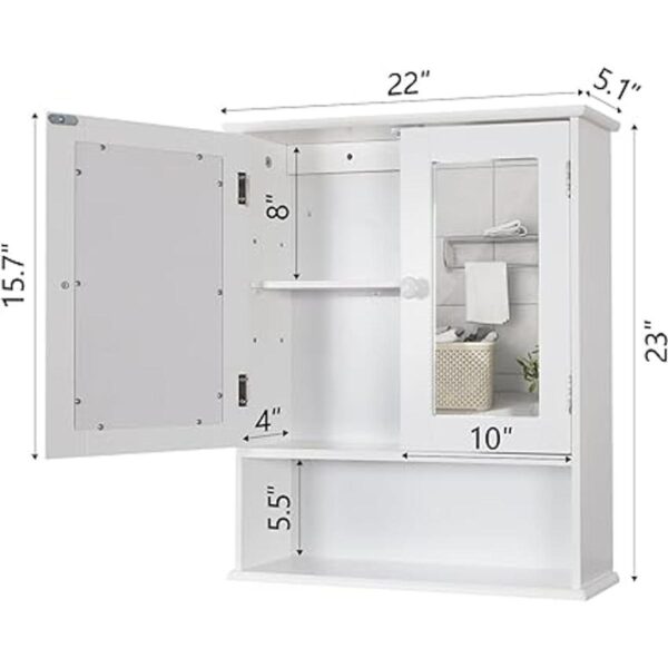 TaoHFE Mueble de medicina botiquines para baño con_3