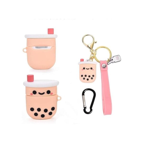 Funda para AirPods diseño de taza de té de leche Boba