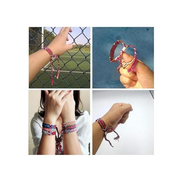 Tangser Pulseras de amistad de Nepal tejidas con cierre_5