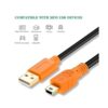 Mini cable USB 25 pies Tan QY Mini USB Cable USB 2.0 Tipo_3