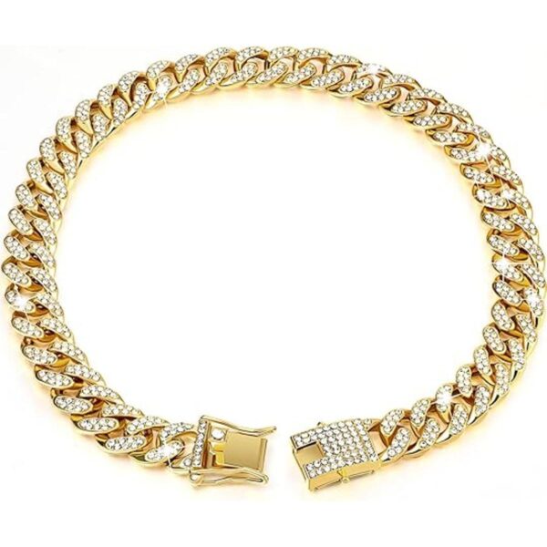 Cadena para perro collar cubano de diamante collar de_1