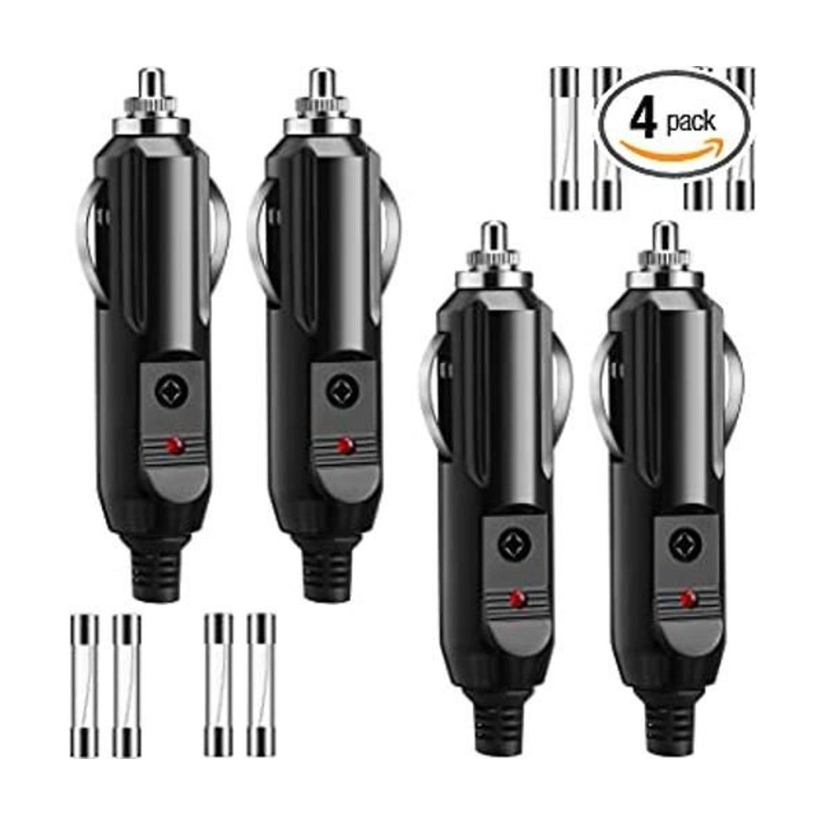 Paquete de 4 enchufes machos de 12 V para encendedor de