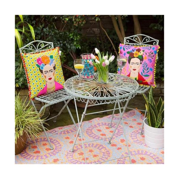 Talking Tables Alfombra tejida bohemia impermeable para_4
