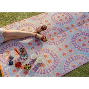 Talking Tables Alfombra tejida bohemia impermeable para_1