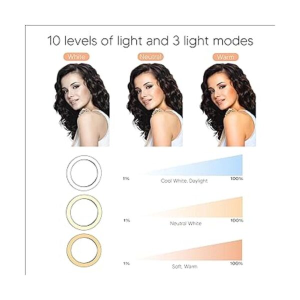 TALK WORKS Anillo de luz selfie de 10 pulgadas compatible_2