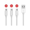 TalkWorks Paquete de 3 cables micro USB 6 pies de largo_2