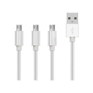 TalkWorks Paquete de 3 cables micro USB 6 pies de largo_1