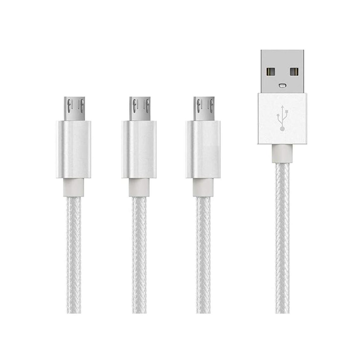 TalkWorks Paquete de 3 cables micro USB 6 pies de largo