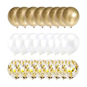 Juego de 50 globos para fiestas confeti dorado globos de_1