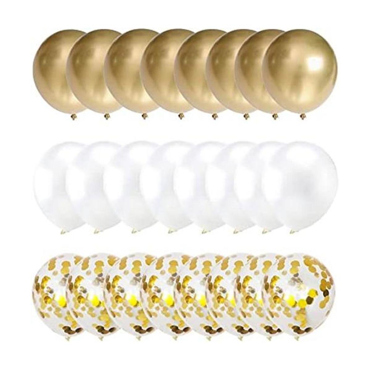 Juego de 50 globos para fiestas confeti dorado globos de
