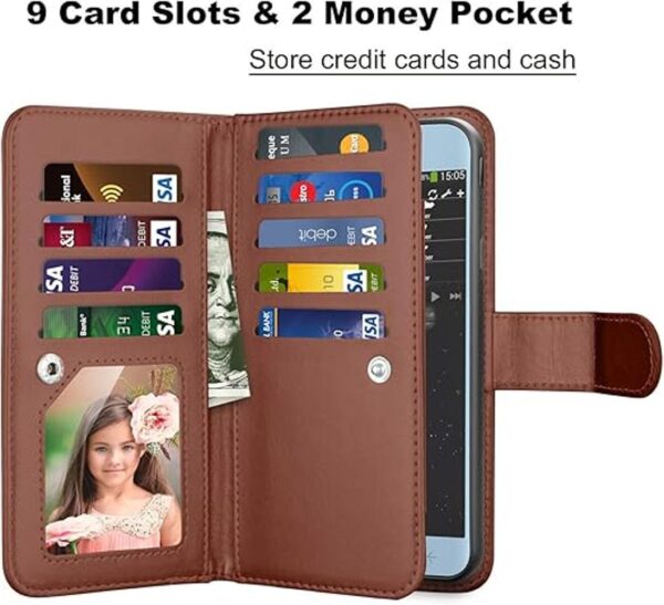 Takfox Funda de piel sintética con tapa para Samsung_2
