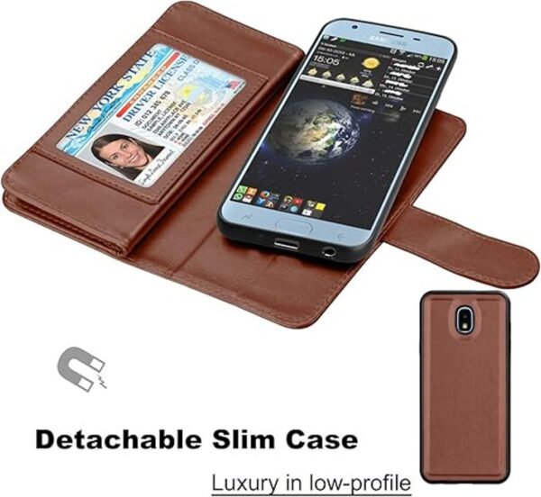 Takfox Funda de piel sintética con tapa para Samsung_4