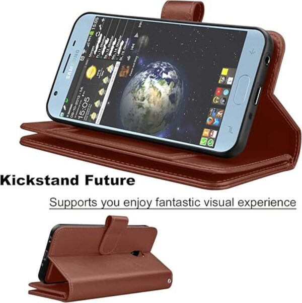 Takfox Funda de piel sintética con tapa para Samsung_5