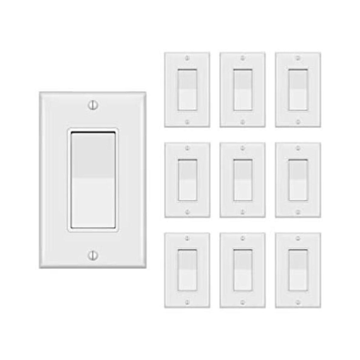 TAKETEK Interruptor decorativo de 3 vías con placa de